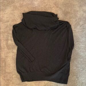 Victoria’s Secret gray cowl neck sweater with pockets.  EUC